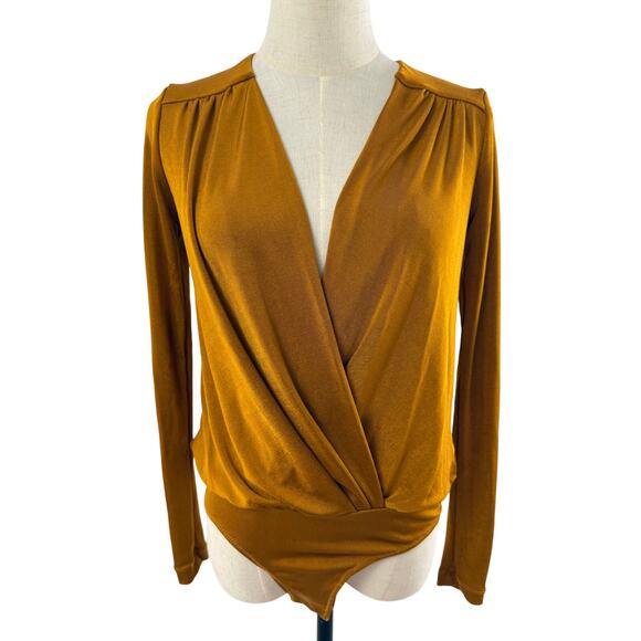 Free People Tops - Intimately Free People Turnt Crossover Boho Bodysuit in Honey Ginger, Size XS/TP